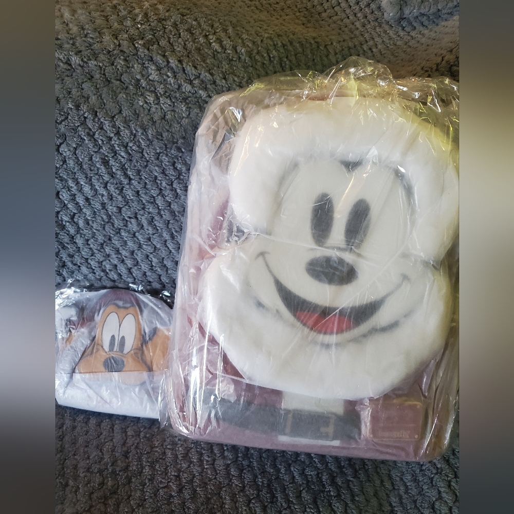 FINAL PRICE Loungefly Disney Mickey Mouse Santa and Pluto Set